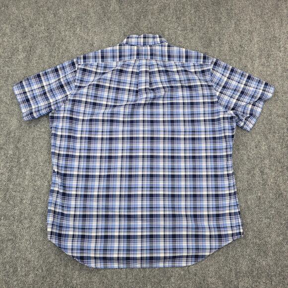 Ralph Lauren Shirt Mens XL Blue Plaid Short Sleeve Oxford Cloth Button Down - Picture 3 of 15